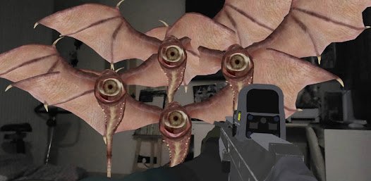 Hellscape AR monster encounter in an augmented-reality environment